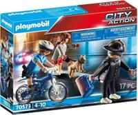 70573 Playmobil Politiefiets: Achtervolging Van De Zakkenroller - thumbnail
