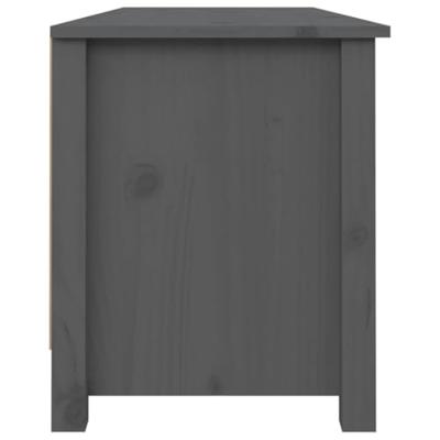 VidaXL Schoenenbank 110x38x45,5 cm massief grenenhout grijs