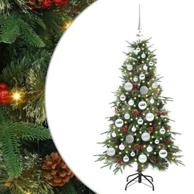 VidaXL Kunstmatige inklapbare kerstboom groen 120 cm pe en pvc VidaXL Kunstmatige inklapbare kerstboom groen 120 cm pe en pvc