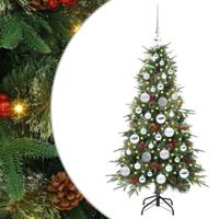 VidaXL Kunstmatige inklapbare kerstboom groen 120 cm pe en pvc - thumbnail