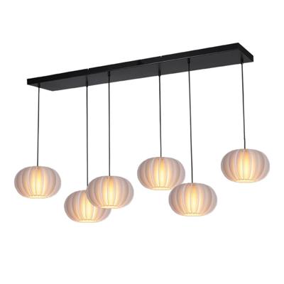 Masterlight 6-lichts hanglampArena met witte kappen - 2721-05-130-25-6-30