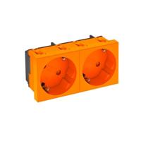 OBO Bettermann 6120105 Apparaatinzet 2-voudig stopcontact (b x h x d) 90 x 45 x 42 mm Oranje 1 stuk(s) - thumbnail