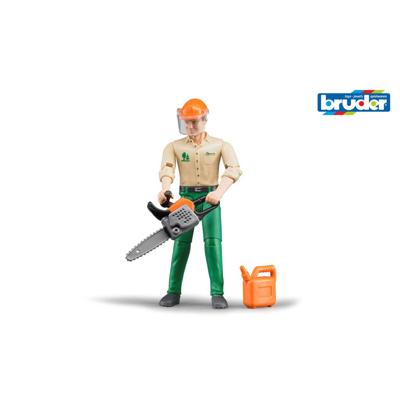 Bruder bosbouw werknemer 10.7 cm met acc.