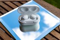 JLab JBuds Air Bluetooth-hoofdtelefoon, draadloze hoofdtelefoon met USB-oplaadetui, IP55 zweetbestendigheid en EQ3 Custom Audio, Bluetooth-koptelefoon met meer dan 24 uur afspeeltijd, wit - thumbnail
