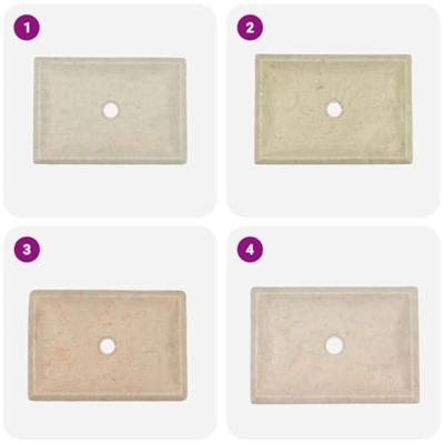 VidaXL Gootsteen 50x35x10 cm marmer crèmekleurig