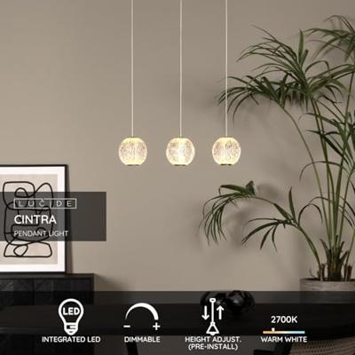 Lucide CINTRA - Hanglamp - LED Dimb. - 3x4,7W 2700K - Transparant Lucide CINTRA - Hanglamp - LED Dimb. - 3x4,7W 2700K - Transparant