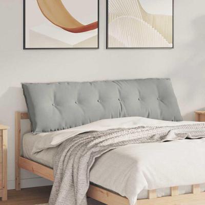 Rugkussen Lichtgrijs 160 x 50 cm Microvezel Stof Rugkussen Lichtgrijs 160 x 50 cm Microvezel Stof