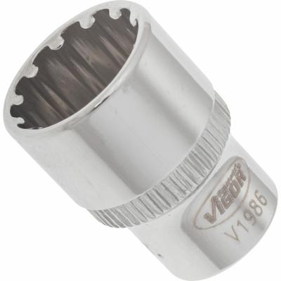 Vigor V1986 Dop (zeskant) Dopsleutelinzetstuk 13 mm 1/4 (6.3 mm)