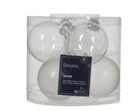 Kerstbal glas d6 cm zilver 6st kerst Decoris - Decoris - thumbnail