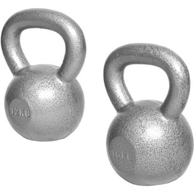 Voordeelset kettlebells 12 en 16 kg gietijzer Voordeelset kettlebells 12 en 16 kg gietijzer