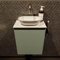 MONDIAZ FOWY toiletmeubel 40cm kleur army. Waskom positie midden kleur talc | talc. Zonder kraangat - thumbnail