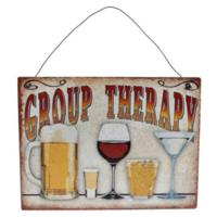 Wandversiering group therapy metaal 20x15 cm - thumbnail
