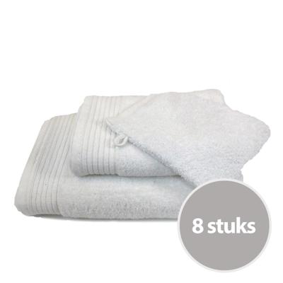 Budgetpakket badtextiel 450 gram Wit - 8 stuks