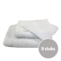Budgetpakket badtextiel 450 gram Wit - 8 stuks - thumbnail