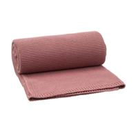 Fresk gebreide deken Uni Rose Dawn - thumbnail