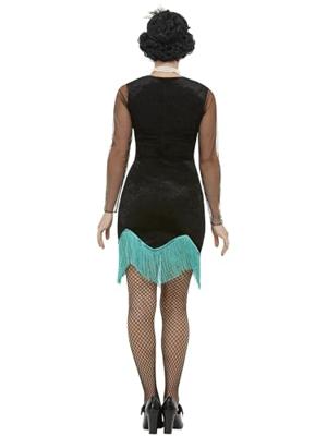 Jaren 20 flapper kostuum pauw