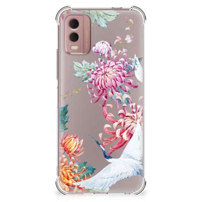 Nokia C32 Case Anti-shock Bird Flowers Nokia C32 Case Anti-shock Bird Flowers