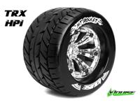 Louise MT-ROCKET Medium banden op chrome velgen voor 1/8 MT - 0 offset - thumbnail