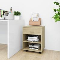VidaXL Rolkast 46x36x59 cm bewerkt hout sonoma eikenkleurig - thumbnail