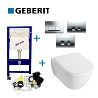 Geberit Up100 Toiletset 22 Villeroy & Boch Subway 2.0 Met Delta Drukplaat - thumbnail