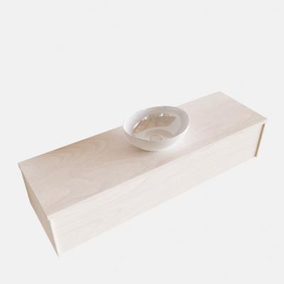 Badkamermeubel BWS Madrid Wit 150 cm met Topblad en Keramische Waskom (0 kraangaten) Badkamermeubel BWS Madrid Wit 150 cm met Topblad en Keramische Waskom (0 kraangaten)