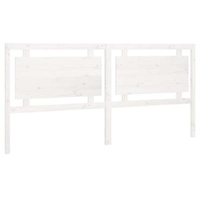 Hoofdbord 205,5x4x100 cm massief grenenhout wit