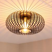 Cosmos - LED Plafondlamp - Dimbaar - E27 Fitting - Zwart met Goud - thumbnail