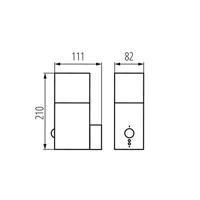 Kanlux VADRA 21L-UP SE 29011 Buitenlamp met bewegingsmelder (wand) LED, Gloeilamp, Compacte fluorescentielamp E27 Antraciet - thumbnail