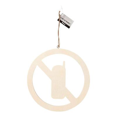 Creativ Company Schild, geen mobiele telefoons, afm 21,3 cm, dikte 0,9 cm, 1 stuk