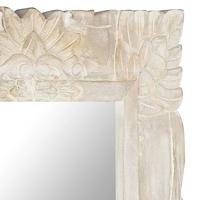 VidaXL Spiegel 80x50 cm massief mangohout wit - thumbnail