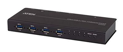 ATEN US3344i industriële hub switch 4x4 USB 3.1 Gen 1 - thumbnail