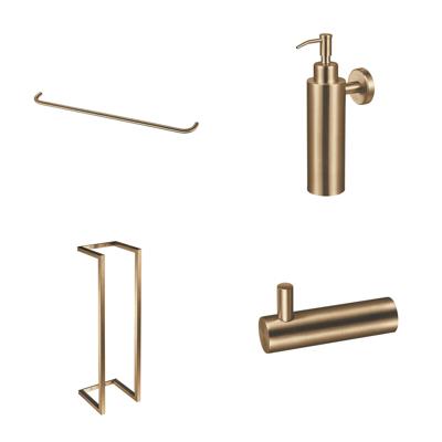 Accessoireset Qisani Flow Badkamer Geborsteld Goud Accessoireset Qisani Flow Badkamer Geborsteld Goud