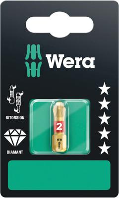 Wera 851/1 BDC SB SiS 05073333001 Kruis-bit PH 2 Gereedschapsstaal Met diamant bedekt, Gelegeerd D 6.3 1 stuk(s)