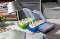 HAN CROCO 997-603 Kaartenbak Groen, Doorschijnend Aantal kaarten (max.): 900 kaarten DIN A7 liggend Incl. 100 gelinieerd - thumbnail