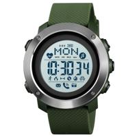 SKMEI 1511 eenvoudige Bluetooth mannen Smart waterdichte kompas volwassen Smart Watch (Steel shell Army Green) - thumbnail