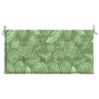 Tuinbankkussen 100x50x3 cm oxford stof bladpatroon - thumbnail