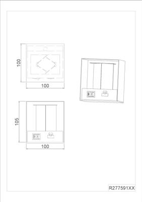 Trio Vierkante opbouwspotTalent zwart - R27759132