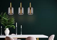 Lucide JOANET - Hanglamp - 3xE27 - Fumé - thumbnail