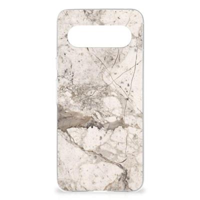 Google Pixel 8 | TPU | Siliconen hoesje | Marmer Beige