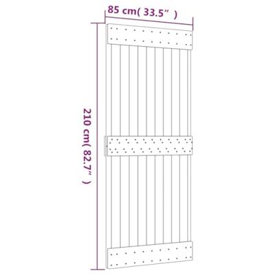 VidaXL Deur narvik 85x210 cm massief grenenhout