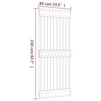 VidaXL Deur narvik 85x210 cm massief grenenhout - thumbnail