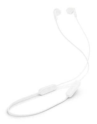 JBL Tune 235BT Bluetooth Wireless in-ear hoofdtelefoon met 3 knoppen microfoon/afstandsbediening en platte kabel - wit