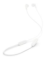 JBL Tune 235BT Bluetooth Wireless in-ear hoofdtelefoon met 3 knoppen microfoon/afstandsbediening en platte kabel - wit - thumbnail