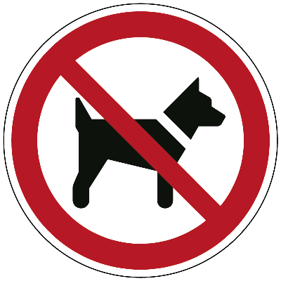 Dieren verboden - Ø 150 mm - Kunststof bord