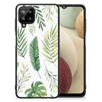 Samsung Galaxy A12 Bloemen Hoesje Leaves - thumbnail