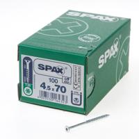100 Spax schroeven 4,5x70mm deeldraad verzonken kop T20 - thumbnail