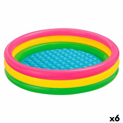 Opblaasbaar Kinderzwembad Intex Sunset Ringen 131 L 114 x 25 x 114 cm (6 Stuks)