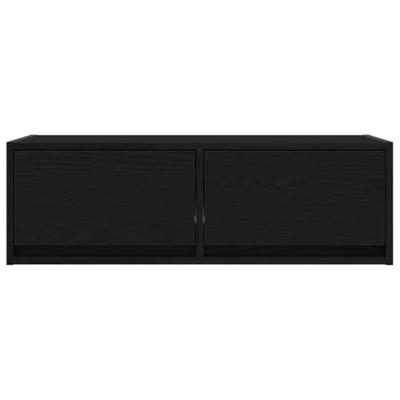 Tv-kasten 2 st 80x31x25,5 cm spaanplaat zwart eikenkleurig