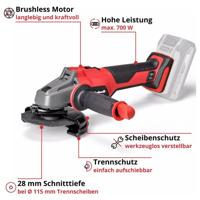 Einhell Professional AXXIO 18/115 4431154 Haakse accuslijper 115 mm Zonder accu, Zonder lader 18 V - thumbnail