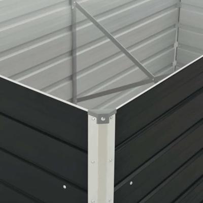 VidaXL Plantenbak verhoogd 160x80x77 cm gegalvaniseerd staal antraciet